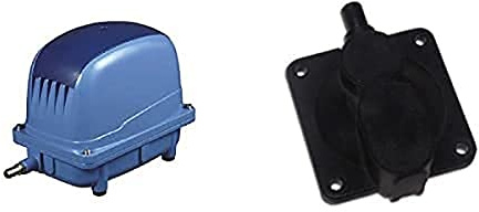 AquaForte Energiesparende Luftpumpe AP-35, 30 l/min (bei 1 m), Max. Druck: 2,8 m, 20 W + Luftkammerset AP-35/45 Luftkammersatz, Ersatzteil, Schwarz, Weiß