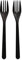 Haval Gabeln, Bio-PP 18,5 cm schwarz extra stabil 96435 Mehrweggabeln wiederverwendbar, 50 Stück