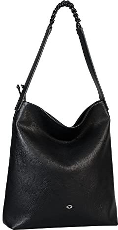 TOM TAILOR- Lani, Damen, Schultertasche, one size, Schwarz, 32x12x37 cm