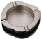 WHYUNM26 Retro Metall und Leder Aschenbecher Zigarrenzubehör Original Robuster und Langlebiger Aschenbecher Home Office Feuerzeug Raucher Set Aschenbecher Dekoration Geschenk,Silver