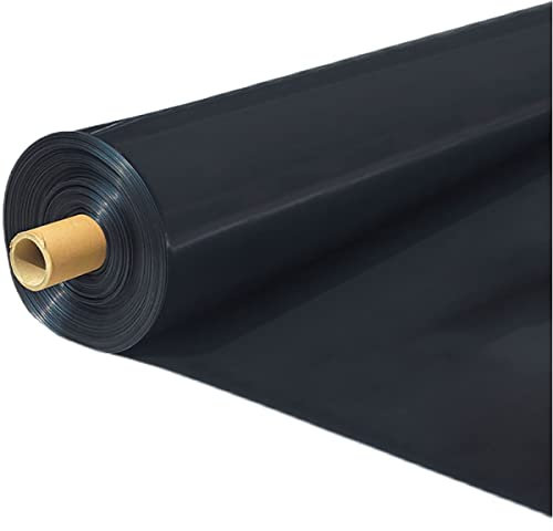 Teichfolie Abdeckfolie Rolle, Stauseen Zisternen Strapazierfähiges Dickes PE Unkrautflies Auf Rolle (Color : Black, Size : 9x20m)