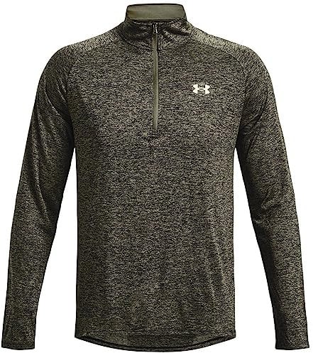 Under Armour Herren Tech 2.0 1/2 Zip Warmup Tops, (391) Marine Od Green Black White, L EU