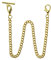Create idea Taschenuhr Albert Weste Kette mit T-Bar Karabiner-Überzug 14 Zoll Klassisches Metall Uhrenkettenglied Taschenuhrständer Single Link Weste Gürtel Gold