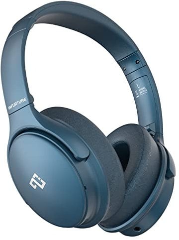 INFURTURE H1 Active Noise Cancelling Headphones, 90H Playtime, Wireless Over Ear Bluetooth Headphones, Foldable Lightweight Headset Deep Bass,Memory Foam Ear Cups,Travel,Office,USB-C Charging