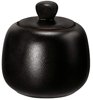 Seltmann 001.764287 Liberty Porzellan Zuckerdose, 65164 Dekor, Samtschwarz, 0.26 L Kapazität, 6.8cm Höhe, 9cm Durchmesser