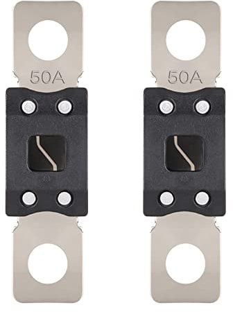 VEXUNGA Mega Fuse 50A MEGA/AMG/ANM Screw Fuse 50 Amp 50Amp High Current Strip Bolt-on Fuses for Cars (Pack of 2pcs)