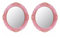 YCHMIR Lot de 2 miroirs décoratifs vintage à suspendre Miroir ovale Rose 37,6 x 33,3 cm