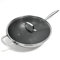 Lexi Home Edelstahl-Wok-Bratpfanne mit Deckel, 5 qt, antihaftbeschichtet, Diamant, dreilagiges Küchen-Kochgeschirr, für das tägliche Kochen, ofen- und spülmaschinenfest, kratzfest, alle Herdtypen