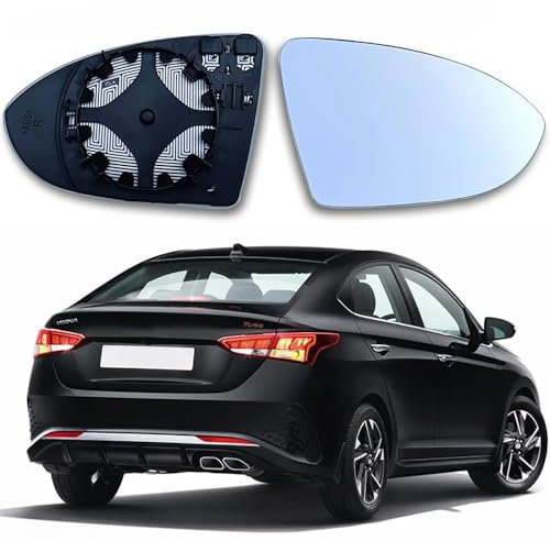 NAJILI Spiegelglas Golf 7 Rechts, Beheizbar Spiegelglas für Golf 7 VW, Ersatzspiegelglas Golf 7 Außenspiegel Glas mit Trägerplatte (Rechts)