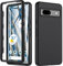 Für Google Pixel 7a Hülle, 360 Grad Rundumschutz Stoßfest Silikon Roubst Bumper Case Mit PET Integriertem Displayschutz Outdoor Handyhülle Cover Schutzhülle , Schwarz