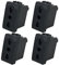 MOKEKA Presa Bivalente da Muro, 4 Pezzi Presa Bipasso 2P+T 16A Compatibile con Bticino Living International, Nero