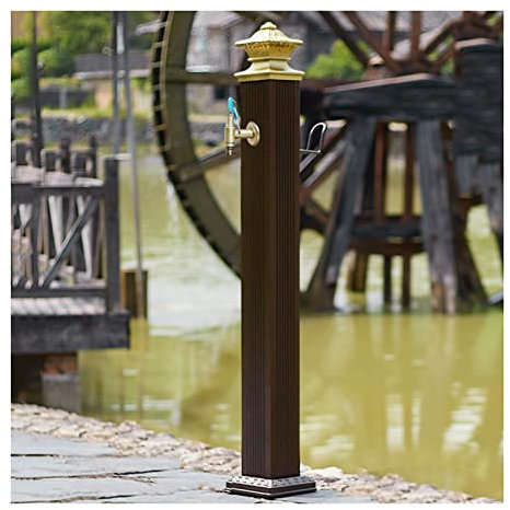 Vertikale Garten-wassersäule, Freistehende Wasserhahn-wassersäule, Retro-hof-frostschutz-boden-wassersäule Mit Gartenhahn, Zum Waschen Von Autos