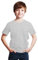 NetSetUK Kids Short Sleeve Crew Neck T Shirts Unisex Classic Fit Plain Cotton Rich Top UK (3 to 15 Years) Heather Grey