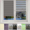 Dachfenster Rollo Verdunkelungsrollo, 75x180cm Sonnenschutz Sichtschutz Seitenzugrollo Doppelrollo Thermorollo inkl. Montagematerial, für Fenster, Dunkelgrau