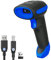 LENVII Bluetooth 2D Barcode Scanner Wireless QR Code Scanner with Instructions in German ，3 in 1 Barcode Scanner Wireless/Bluetooth/Wired Barcode Scanner for Windows/Mac/Android/iOS