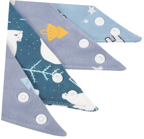 ibasenice 4 Stück Lätzchen Aus Baumwolle Speicheltücher Aus Baumwolle Dreieckige Lätzchen Dreieckiger Schal Baby