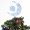 ifundom Puntale Con Stella Lunare Per Albero Di Natale Illuminato A Led Puntale Per Albero Di Natale Alimentato A Batteria/Usb Superiore Dell'albero A Luce Bianca Per Le Vacanze
