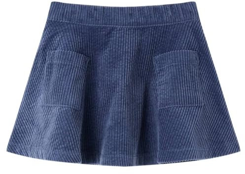 Kinderrock mit Taschen Cordrock Rock Kinder A-Linie Minirock Cord Marineblau 104