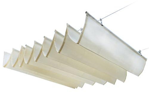 Retractable Wave Shade Sails, UV Resistant Pergola Awning, HDPE Roof Shade Cover, Sun Protection Sun Shade Sail For Outdoor Garden Patio Deck (0.9x3m)