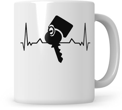 Sweetify Hausmeister EKG Tasse Hausverwalter Spruch Kaffeetasse Lustiges Hauswart Geschenk Concierge
