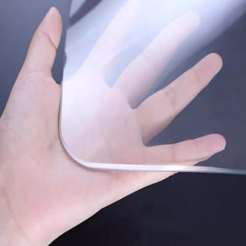 JIAJUTUI001 Cocina Protector Mesa Transparente Rectangular, 1.5mm de Espesor Mantel PVC Protector de Mesa Manteles para Escritorio de Computadora de Oficina Comedor (Transparent,1.5mm,70x115cm)