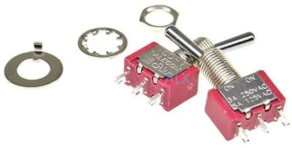PSPASPFZ 2PCS SH T80-T T8013-SEBQ Verriegelung Hebel 3Pin 2Position ON-ON SPDT Kippschalter Rocker Schalter 6mm 3A/250VAC Selbst Locking