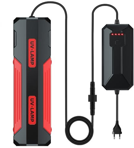 Esterilizador UV Acuario con temporizador, lámpara UV sumergible impermeable, luz UV Clean Fish Tank, para filtros de estanque de pozo, acuario, tanque de piscina interior (9/15/22W)