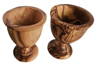 Prosudweb Lot de 2 coquetiers en Bois d'olivier