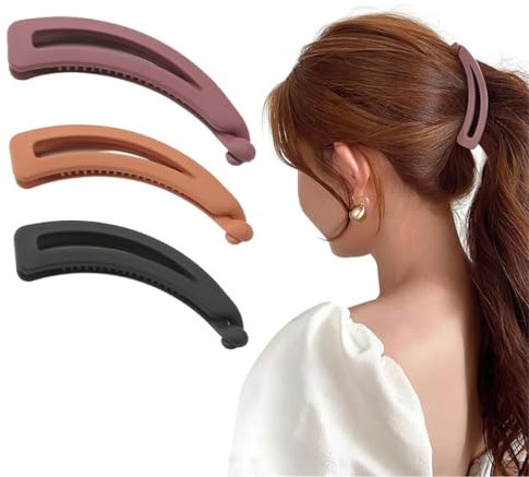 LAKJUOZ 3 Piezas Pinzas Para El Pelo Plátano Pinzas Para El Cabello De Plátano Horquillas Pelo Para Mujeres Acrílicas Pasadores De Cola De Caballo De Grandes Para Mujeres Y Niñas