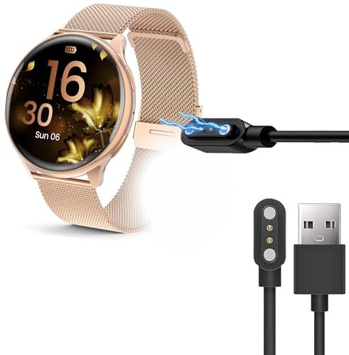Blueshaweu Ladekabel Kompatibel mit Loekneue 2024 Smartwatch 1,39'', Kabel Ladegerät Ladestaion für Loekneue 2024 Smartwatch (schwarz)