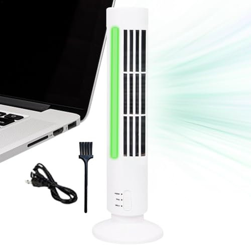 Ventilador de torre eléctrico, ventilador de torre de aire acondicionado, ventilador de suelo silencioso multiusos para dormitorio, hogar, viajes y área de trabajo