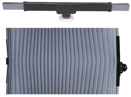 FmtwPhn Parasol De Acordeón Retráctil 46cm - Visera Protección Solar Automática para Parabrisas De Coche Con Ventosa