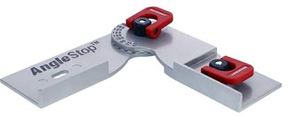 Milescraft 4033 Butée d'angle en métal multi-angles T-Track pour angles de 60° à 300° par incréments de 15° Profil bas pour planches de 1,9 cm ou plus épaisses