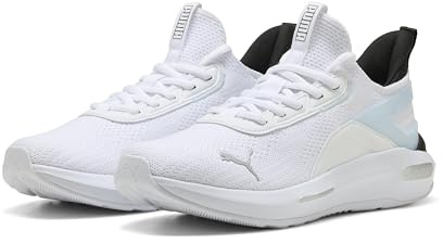 Puma Unisex Softride Enzo 5 Hype Road Running Shoe, Puma Weiß Puma Silber Puma Schwarz, 47 EU