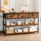 Taotigzu Console Meuble Salsa Table d'appoint en Bois et métal avec 3 Tiroirs et Étagère,Table d’Entrée Meuble de Rangement pour Salon, Entrée
