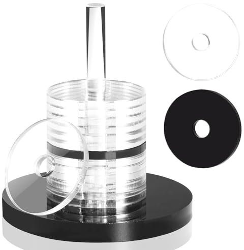 WANGDEFA Schocken Set Schockbesteck Schocken Spiel Set mit 14 Scheiben - 13 transparent + 1 Schwarz - Schock Besteck zum Knobeln Für Jule Meiern Maxen