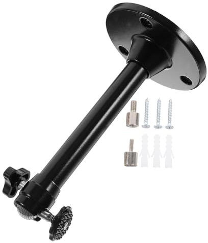 Uonlytech Support de projecteur Support Mural projecteur Fixation de projecteur Mini rétro projecteur Pied de projecteur réglable Montage du projecteur au Plafond Alliage d'aluminium Black