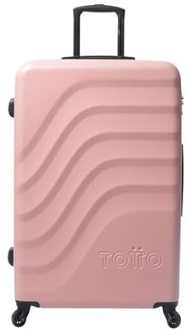 TOTTO - Maleta Rígida Grande, Modelo Bazy, 51.8 x 78.8 x 30 cm, Capacidad 98 L, Resistencia a Impactos, Ruedas 360º, Manija Telescópica, Correas de Compresión Internas, Candado TSA, Color Peachskin