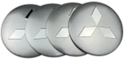 4 Stück Radnabenkappen Aufklebern für Mitsubishi Space Star 2013-2015, Auto Nabe Mitte Abdeckung Aufkleber Nabenkappen Felgenaufkleber,D-60mm