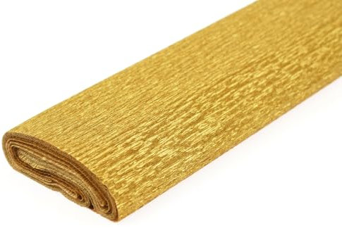 Krepppapier 50x250cm zum Besteln und gestallten (Gold, 1 Rolle)