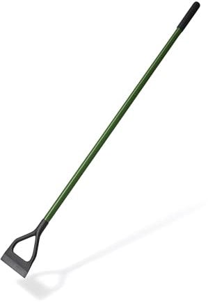 BONAFIDE Garden Dutch Hoe, Heavy Duty Garden Hoe with Carbon Steel Blade with Non-Slip PVC Grip, 146cm Long Digging Hoe Head with Handel Landscaping Tools