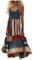 Robe pour femme avec patch et ligne Jour de l'Indépendance Motif floral Drapeau américain Robe élégante pour femme Longueur genou Noir, bleu, L