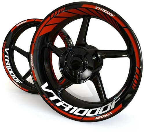 SYMWBD Adesivi per Cerchioni Strisce Adesive per Cerchi Moto per VTR1000F VTR 1000 F 1000F Adesivi Riflettenti per Cerchi Adesivo per mozzo Ruota(Colore 12)
