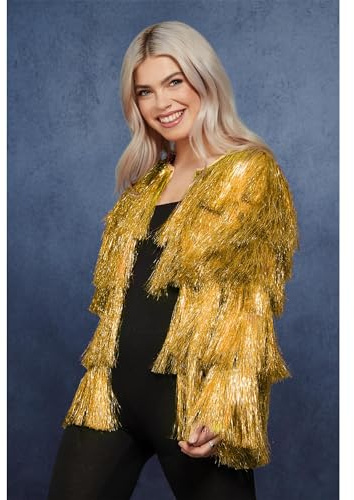 Smiffys Fever Tinsel Festival Jacket, Fever Fancy Dress, Fever Dress Up Accessories, Ibiza, Pride, Concerts & Fancy Dress Events, Statement Partywear, Festival Sparkle