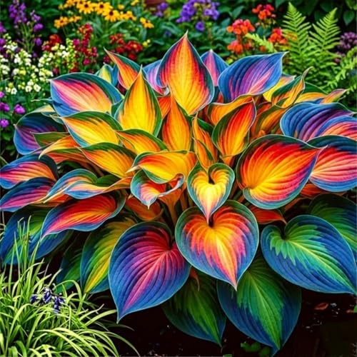 Hosta senza luce solare - Hosta tollerante all'ombra per interni ed esterni - L'acqua è sufficiente per la crescita-4 PCS-A