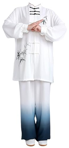 Tuta da Donna per Arti Marziali,Uniforme da Tai Chi in Cotone e Lino,Unisex Kung Fu e Arti Marziali Uniforme,Abbigliamento per Meditazione e Qigong,Largo E Comodo,per Esercizi Mattutini
