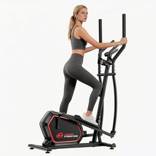 GartistGo Vélo elliptique magnétique Compact pour la Maison, résistance à 16 Niveaux avec Moniteur de pouls, écran LCD, Design Ultra Silencieux de 30 DB, capacité de Charge de 150 kg