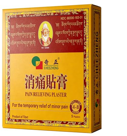 CHEEZHENG Pain Relief Patches Tibetan Natural Plaster(1 Box 5 Patches)