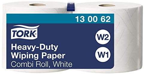 Tork Extra Starke Mehrzweck-Papierwischtücher Weiß W1/2, 2 × 500 Blatt, 130062
