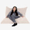 Lounge Pug, Riesen Sitzsack XXL, Sitzkissen, Cord Creme